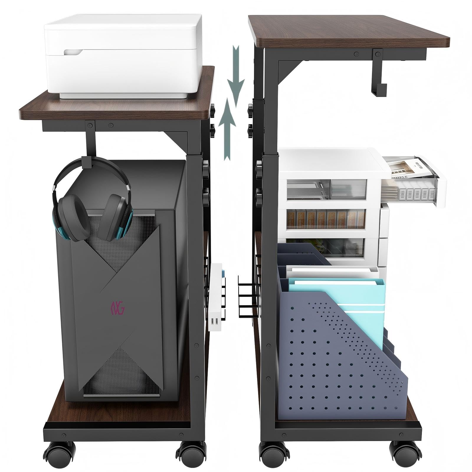 Amazon.co.jp: Holdm pcラック 昇降式 ガレリア ゲーミングpc ワゴン